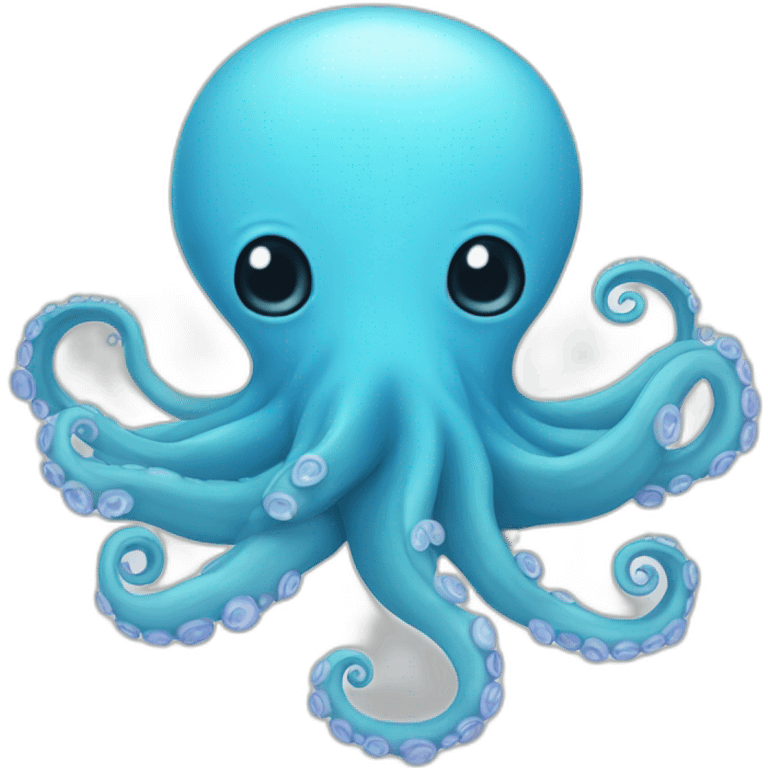 Loving Sky blue Octopus emoji