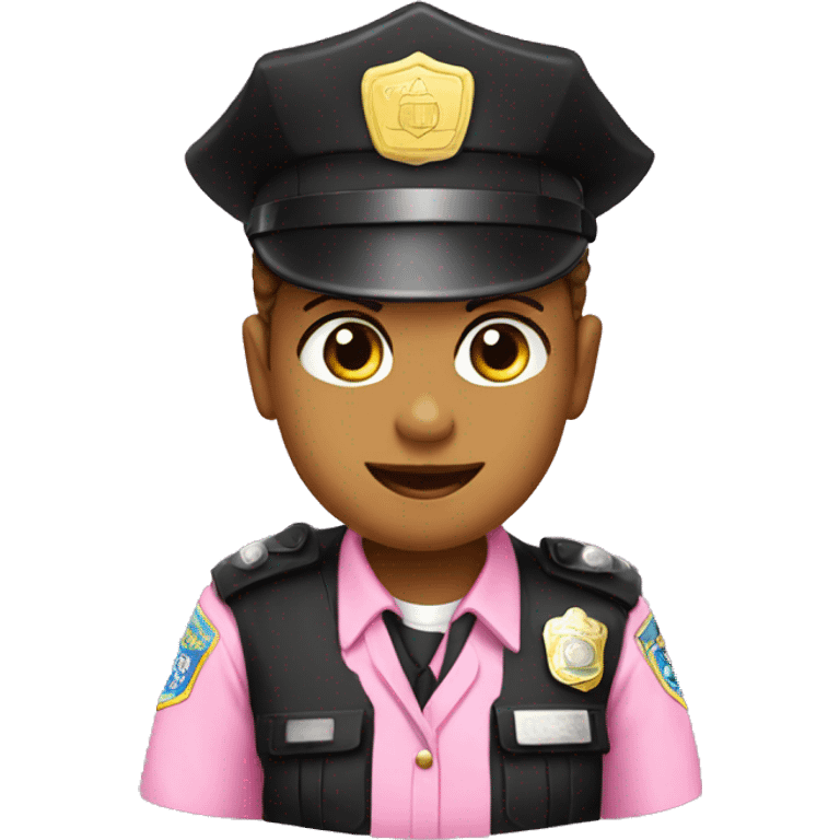 Pink cute cop emoji