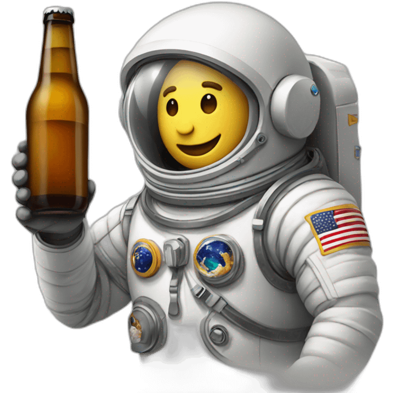 astronauta tomando birra emoji