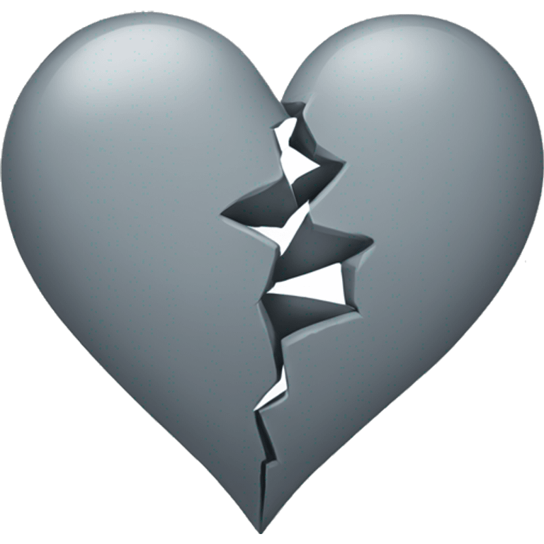 Broken grey heart  emoji