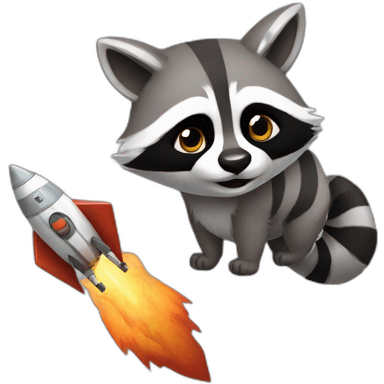 raccoon rocket emoji