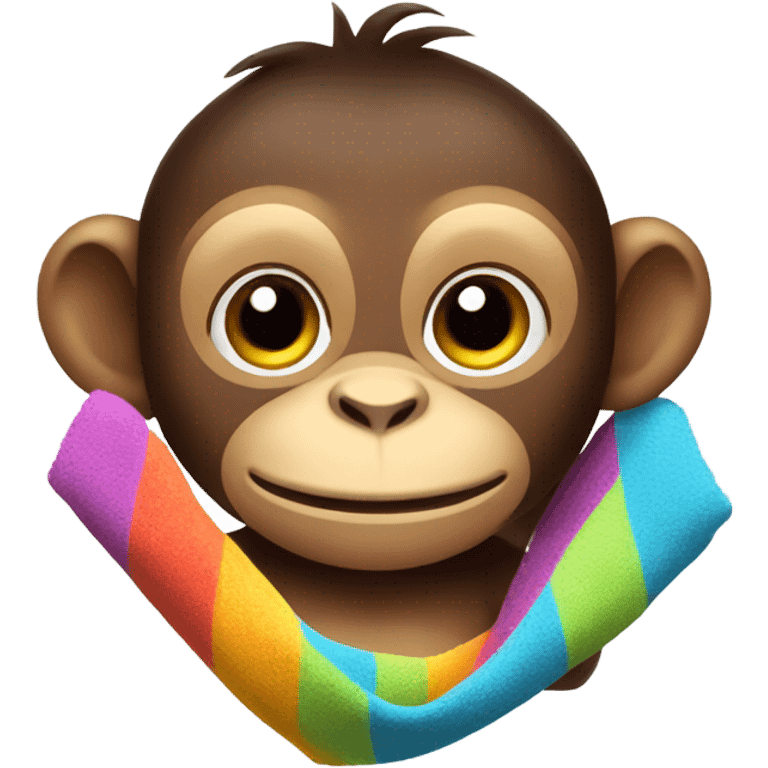 Monkey holding a towel emoji