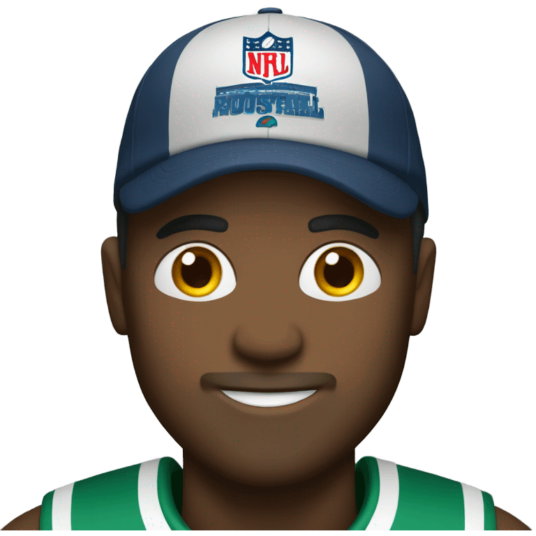 Man with football hat emoji