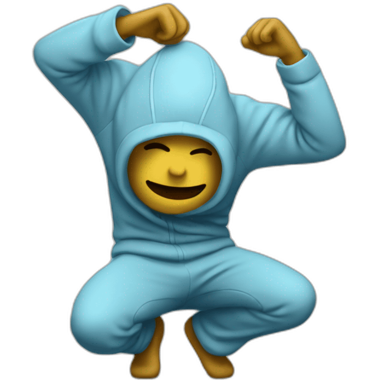 Personne qui fait un dab emoji