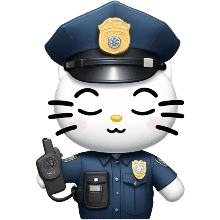 Hello kitty as a police emoji