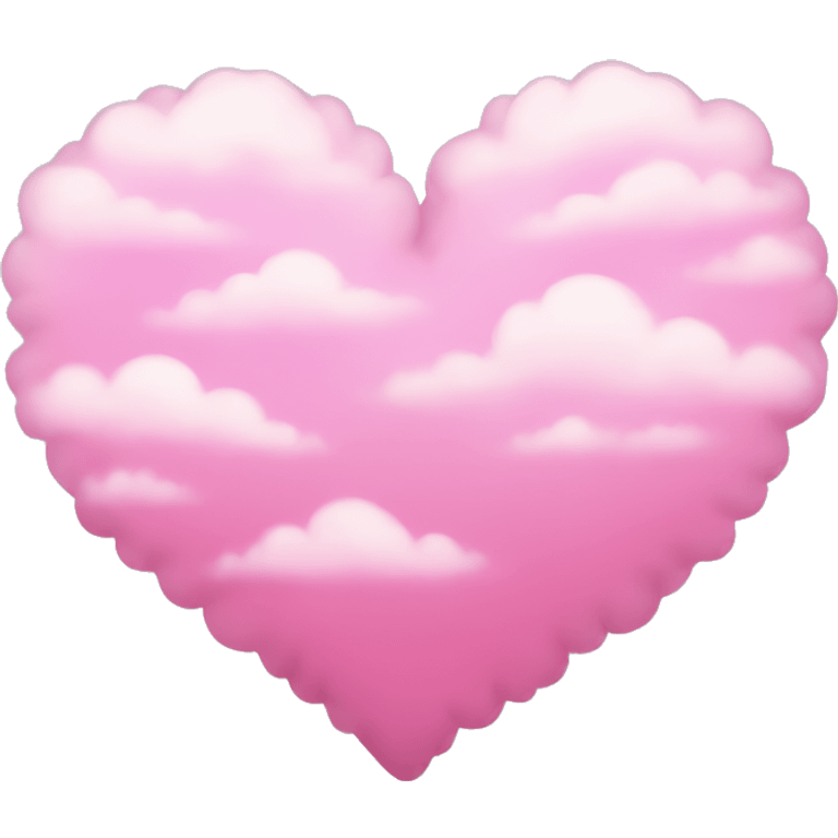 Pink cloudy heart emoji