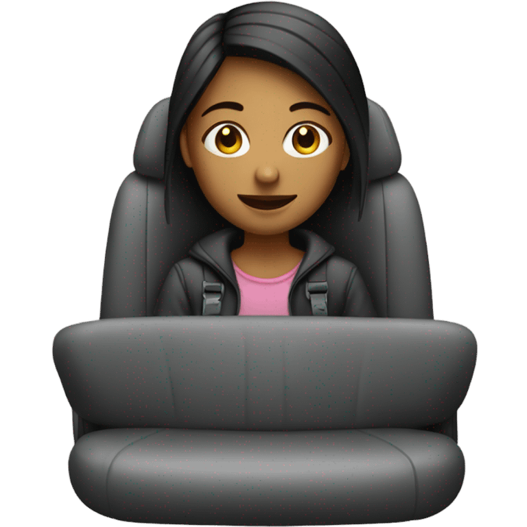 The girl in the car emoji