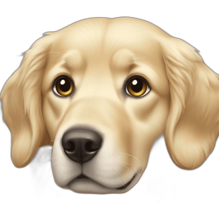 golden retriever blanc emoji