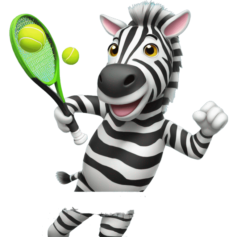 zebra playing tennis emoji