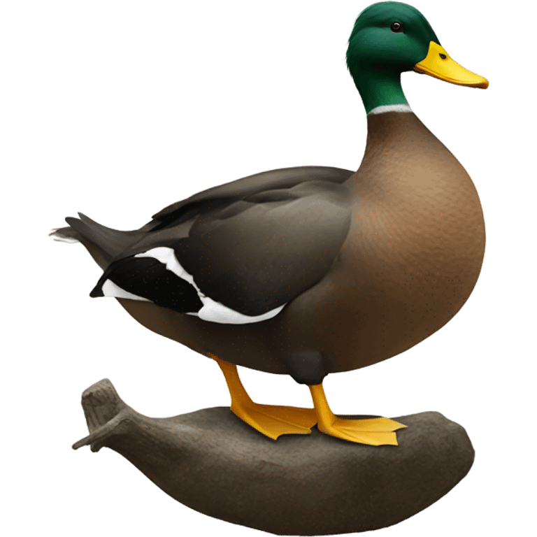 Duck on a water buffalo  emoji