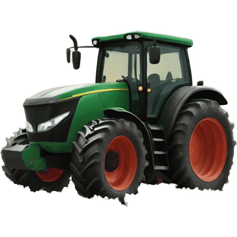 tractor black in field emoji