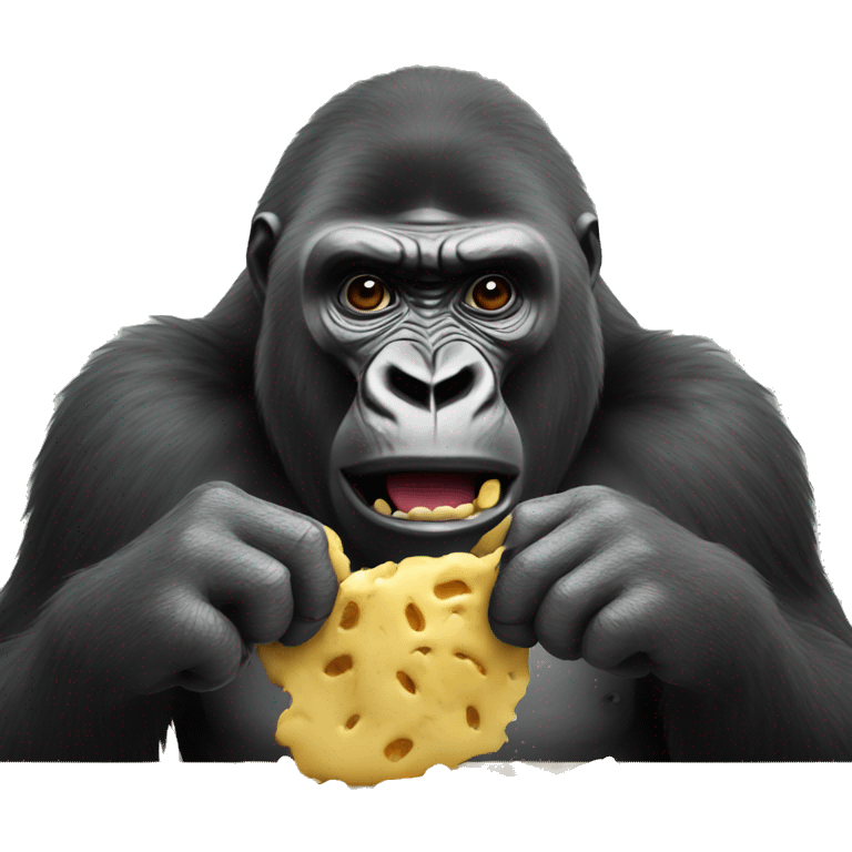 Gorilla eating emoji