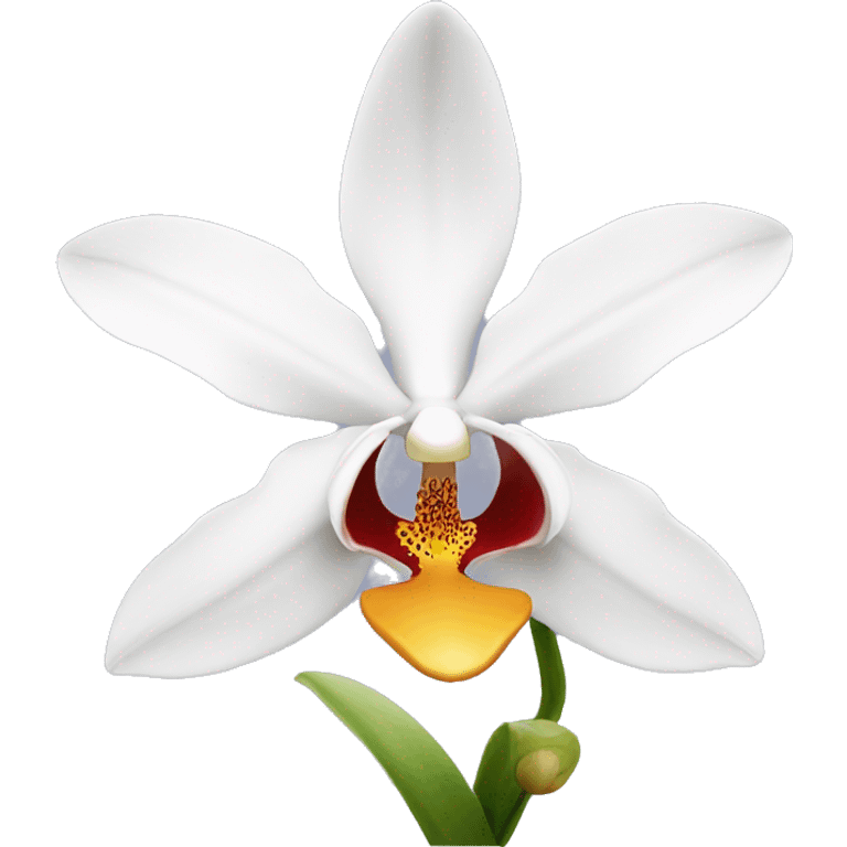 White orchid flower emoji