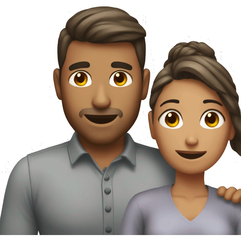 Husband gives wife back rub emoji