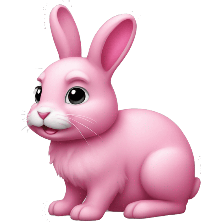 Pink bunny emoji