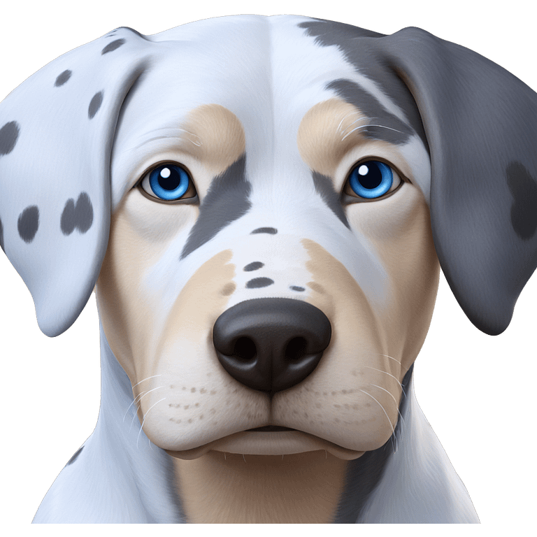 realistic blue eyed dog emoji