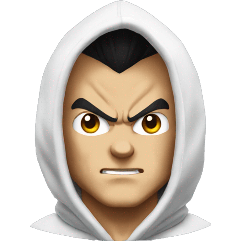 Vegeta with a hoodie emoji