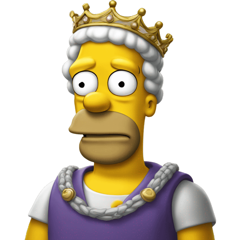 Homer Simpson with a crown emoji