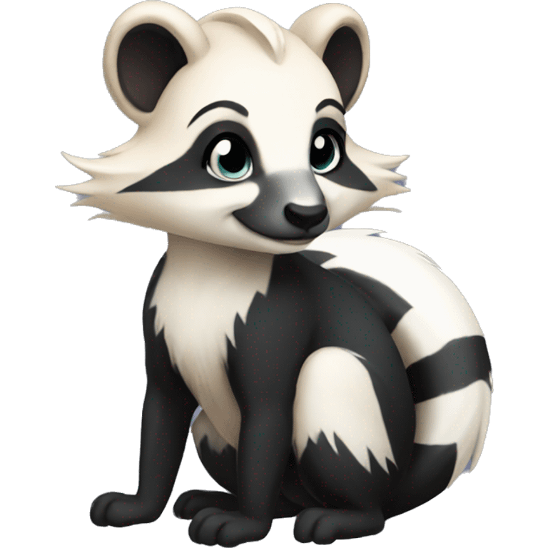 blonde cute skunk emoji