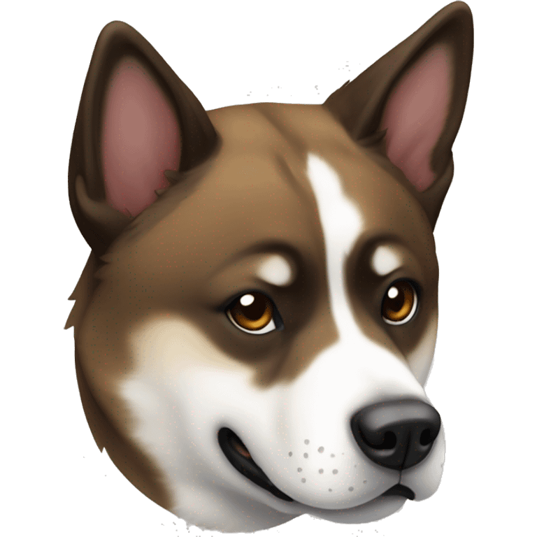 Brindle Japanese Akita inu emoji