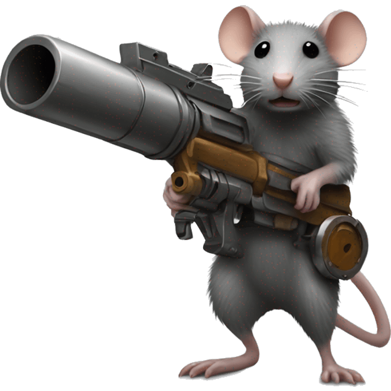 Rat with a minigun made of wood and metal  emoji