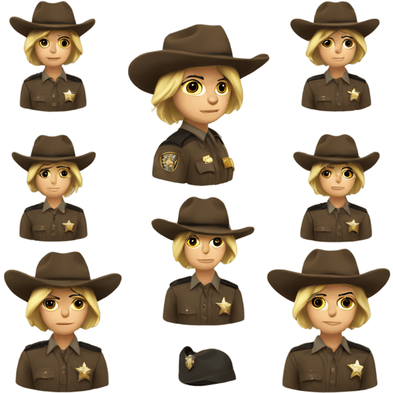 made Court Cobain as woman sheriff emoji