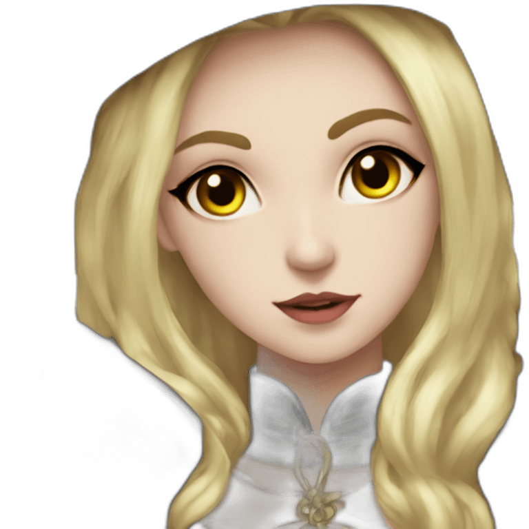 long-hair blond femboy gothic magician emoji