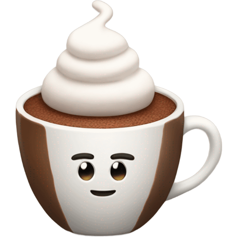 cocoa with marshmallow in cozy cup emoji