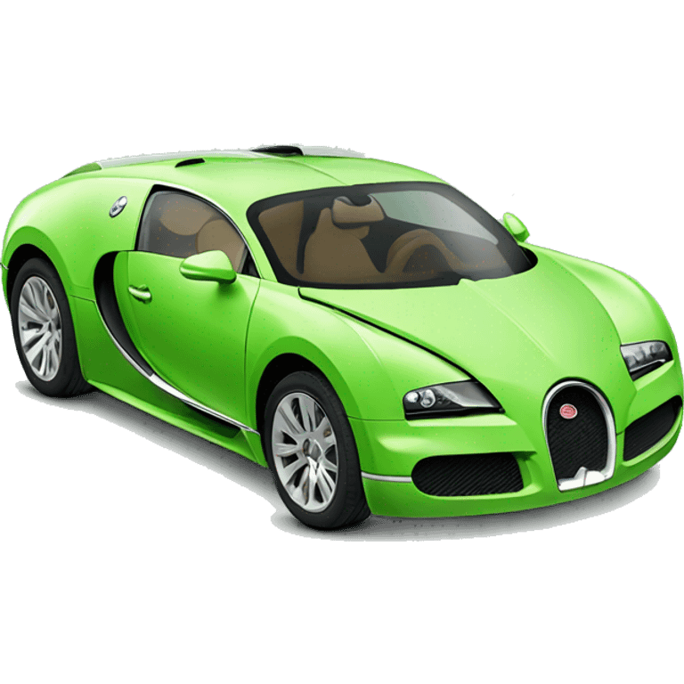 A light Green bugatti car emoji