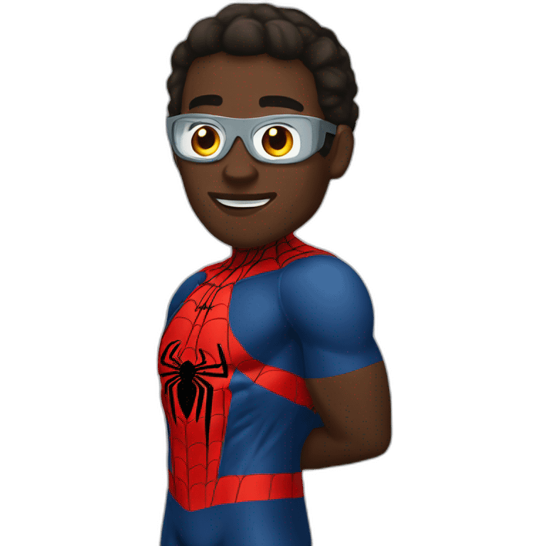 Noob Spiderman black man emoji