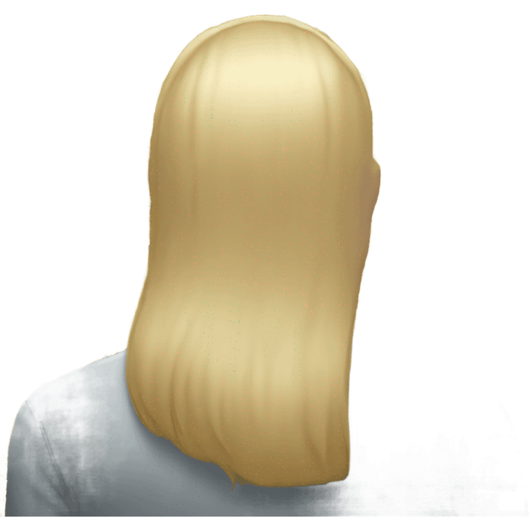 male long blonde hair rear emoji