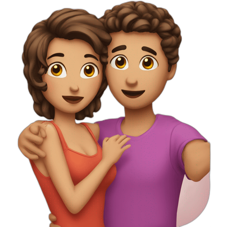 Couple bisou emoji