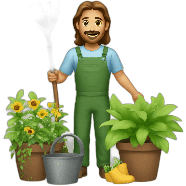 Gardening on jesus emoji