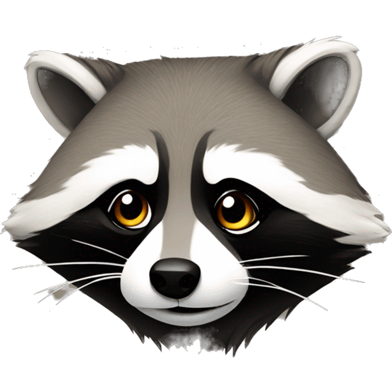 Older raccoon relaxing  emoji