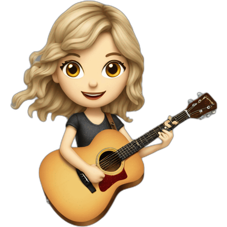 Taylor swift playing guitar - signed emoji