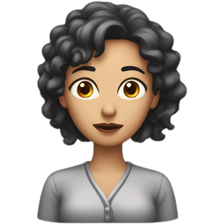 woman, guilty for watching tv series emoji