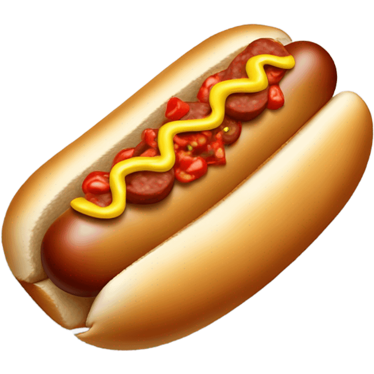 Hot dog with chili emoji