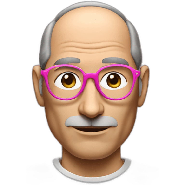 Steve jobs with pink Glasses emoji