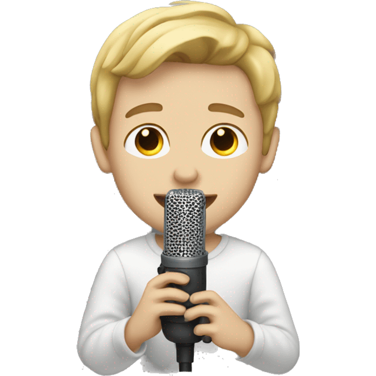 white boy recording a song emoji