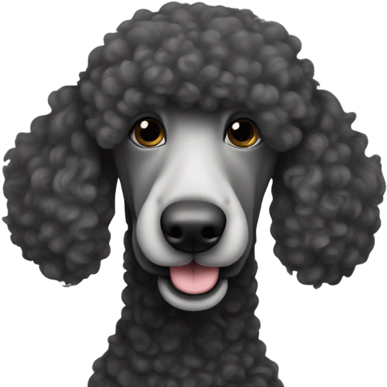 Standard poodle black emoji