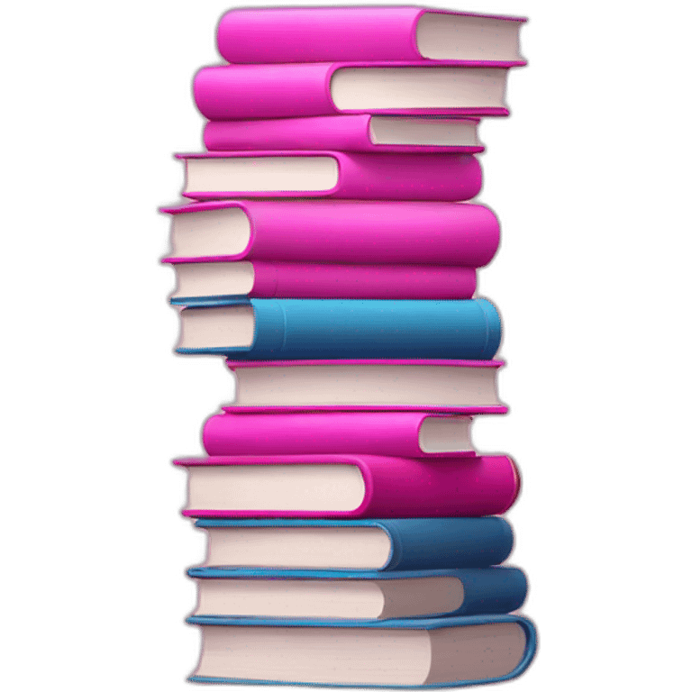 pink stack of books emoji