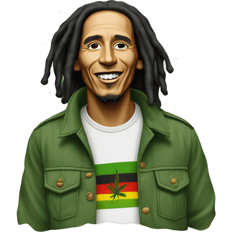 Bob Marley  smocks cannabis emoji