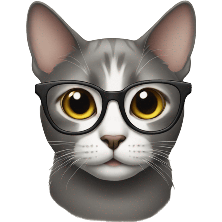 Cat wearing specs emoji