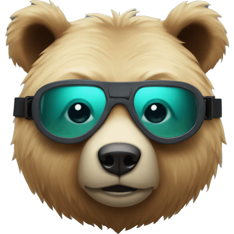 bear with goggles emoji