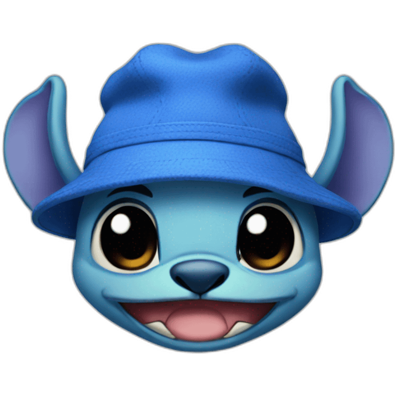 Stich with blue hat emoji