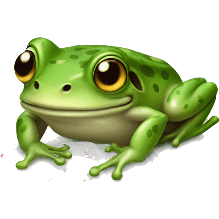 frog with cards emoji