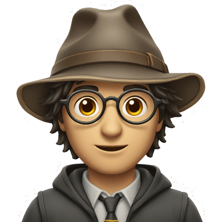 Harry potter avec un chapeau à vélo emoji