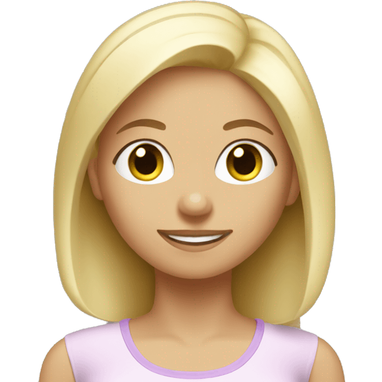 Pilates blonde girl  emoji