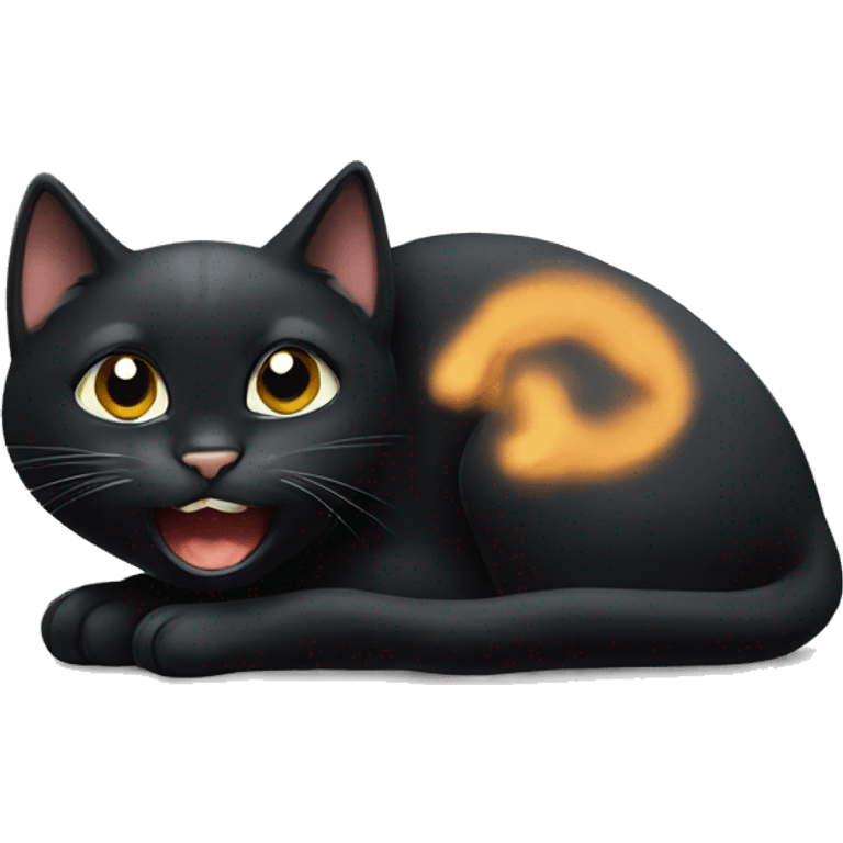 black cat begging  emoji