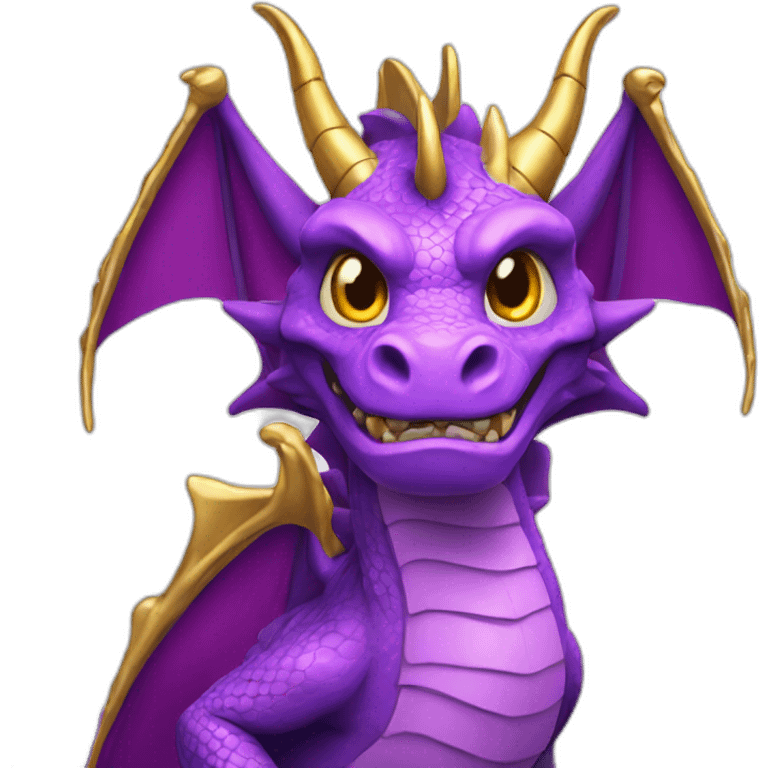 purple dragon with gold bar emoji